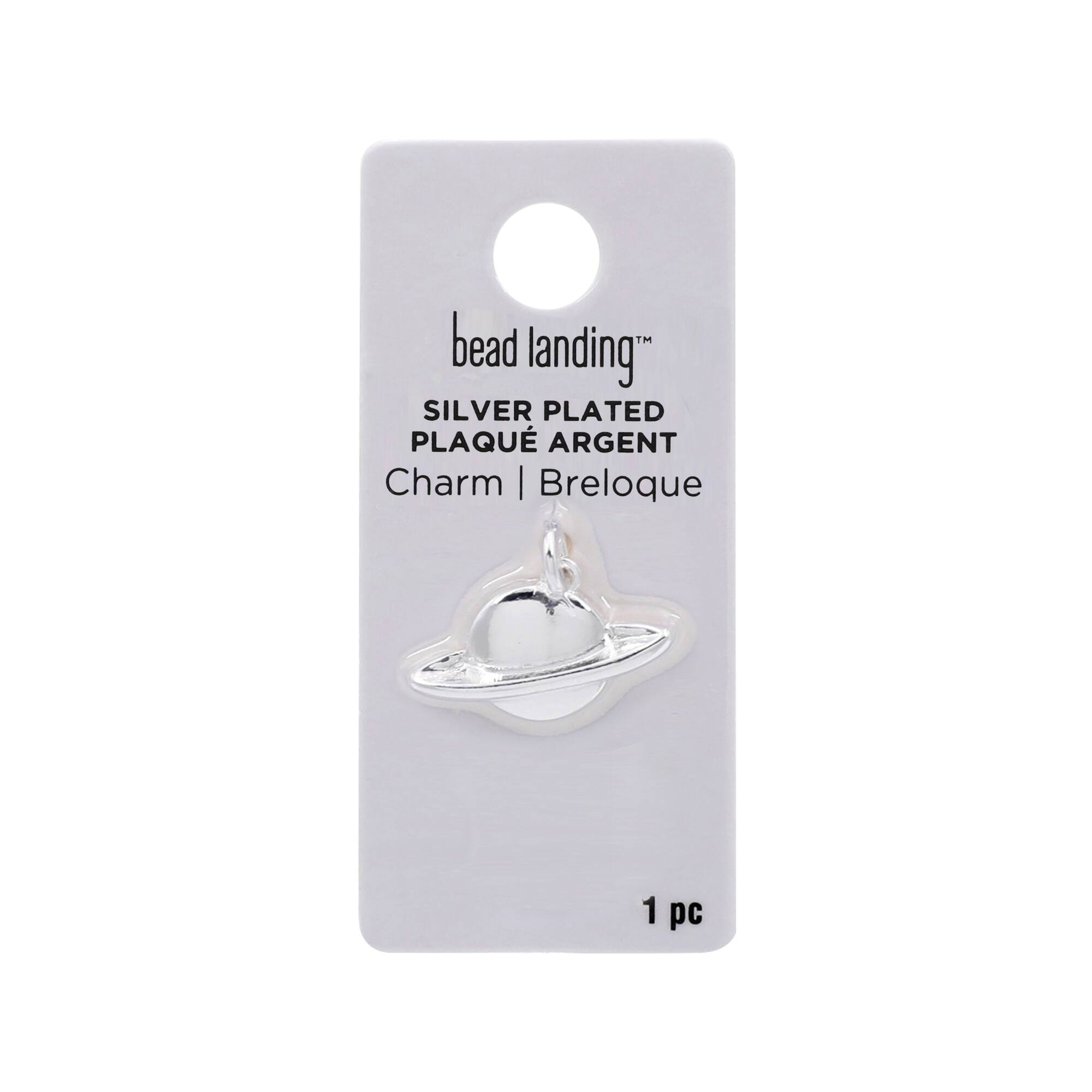 Silver Plated Planet Charm by Bead Landing™